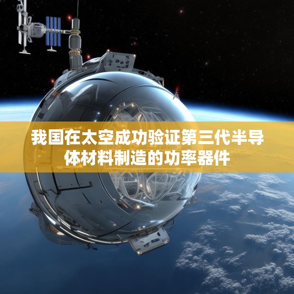 我国在太空成功验证第三代半导体材料制造的功率器件