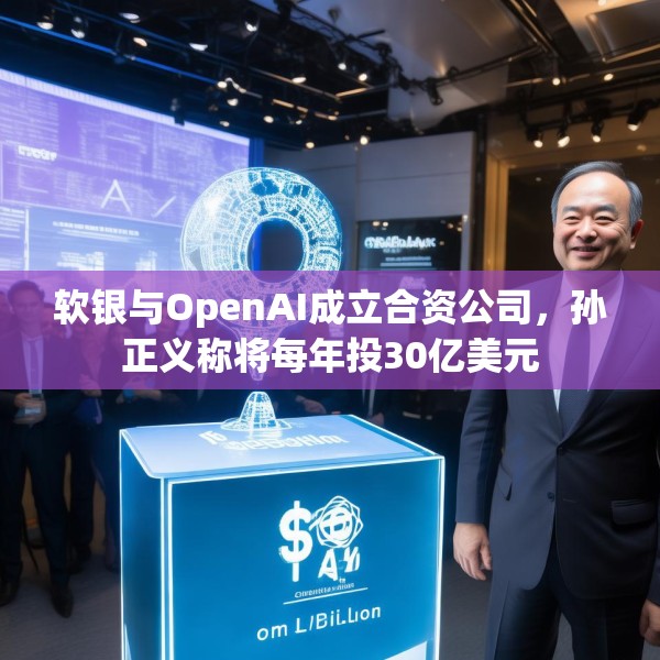 软银与OpenAI成立合资公司，孙正义称将每年投30亿美元