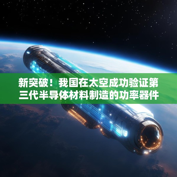 新突破！我国在太空成功验证第三代半导体材料制造的功率器件