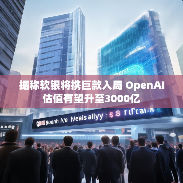 据称软银将携巨款入局 OpenAI估值有望升至3000亿