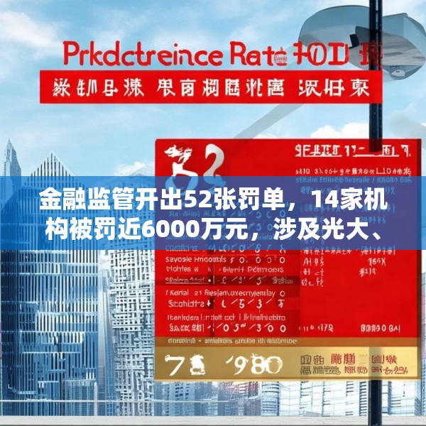 金融监管开出52张罚单，14家机构被罚近6000万元，涉及光大、中国银行等上海分行