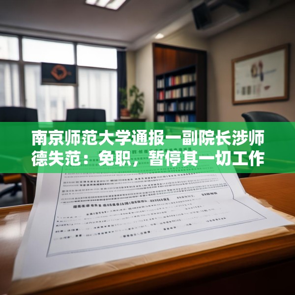 南京师范大学通报一副院长涉师德失范：免职，暂停其一切工作