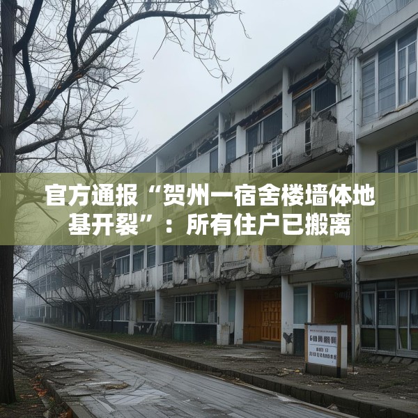 官方通报“贺州一宿舍楼墙体地基开裂”：所有住户已搬离