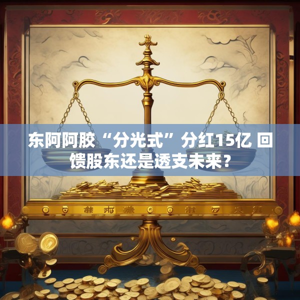 东阿阿胶“分光式”分红15亿 回馈股东还是透支未来？