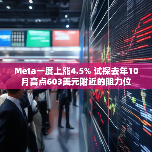 Meta一度上涨4.5% 试探去年10月高点603美元附近的阻力位