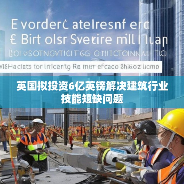 英国拟投资6亿英镑解决建筑行业技能短缺问题